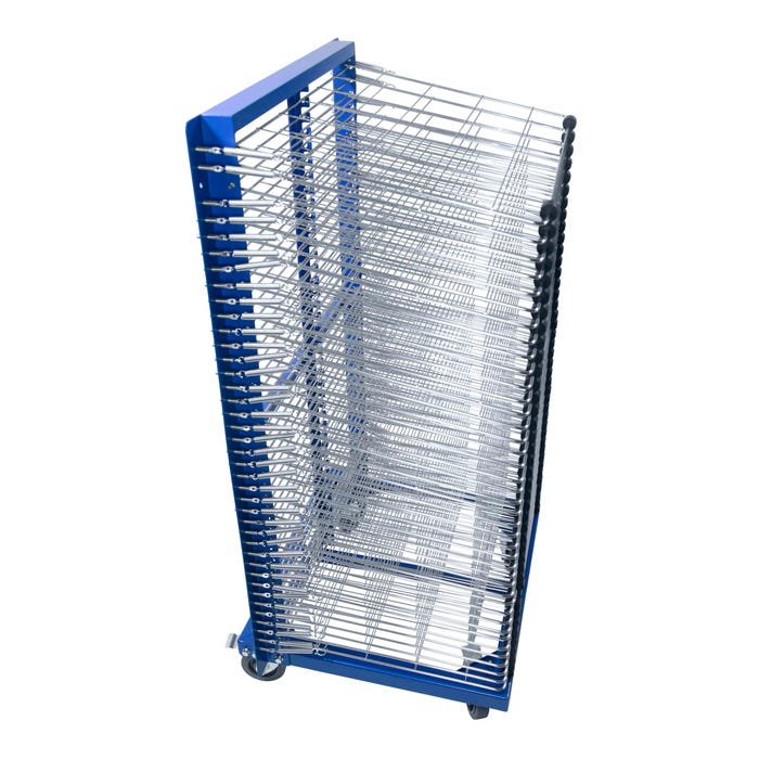 Sax Drying Rack 25 x 24 x 44 Inches, 40 Flip Shelves, Chrome