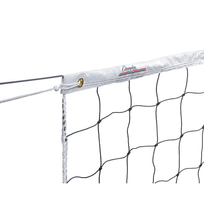 Champion Sports Volleyball Net with Steel Cable, 2.2mm Netting, 32 Feet x 3 Feet, Black and White