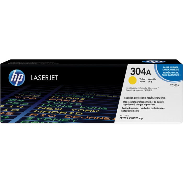 HP 304A Ink Cartridge, CC532A, Yellow