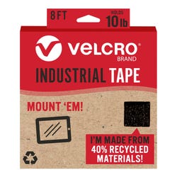 VELCRO Brand ECO Collection Industrial Strength Mounting Tape Roll, 1-7/8 Inch X 8 Feet, Black, Item Number 2102637