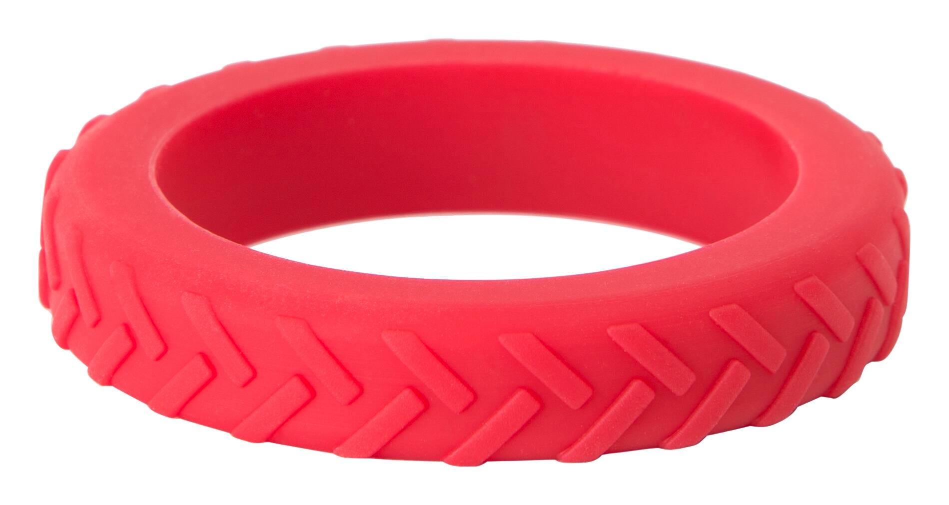 Chewigem Chew Bracelet with Small Treads, Red, Item Number 2103431