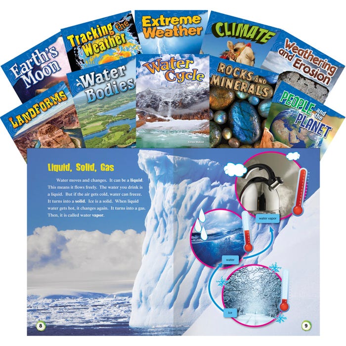 Teacher Created Materials Let's Explore Earth & Space Science, Grades 2 to 3, Set of 10