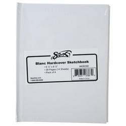 Image for Sax Blanc Books Hardcover Sketchbooks, 28 Sheets, 6-1/4 x 8-1/4 Inches, Pack of 4 from School Specialty