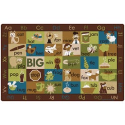 Carpets for Kids Rhyme Time Rug, 7 Feet 6 Inches x 12 Feet, Rectangle, Nature Colors, Brown, Item Number 1462631