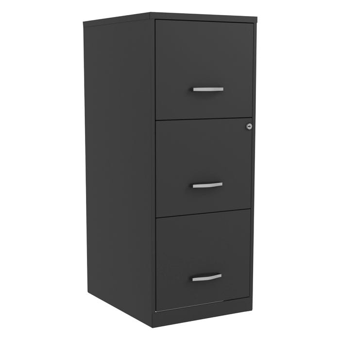 Lorell SOHO Vertical File, 3 Drawer, Black