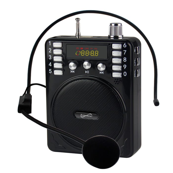 SuperSonic Bluetooth Portable PA System, Black