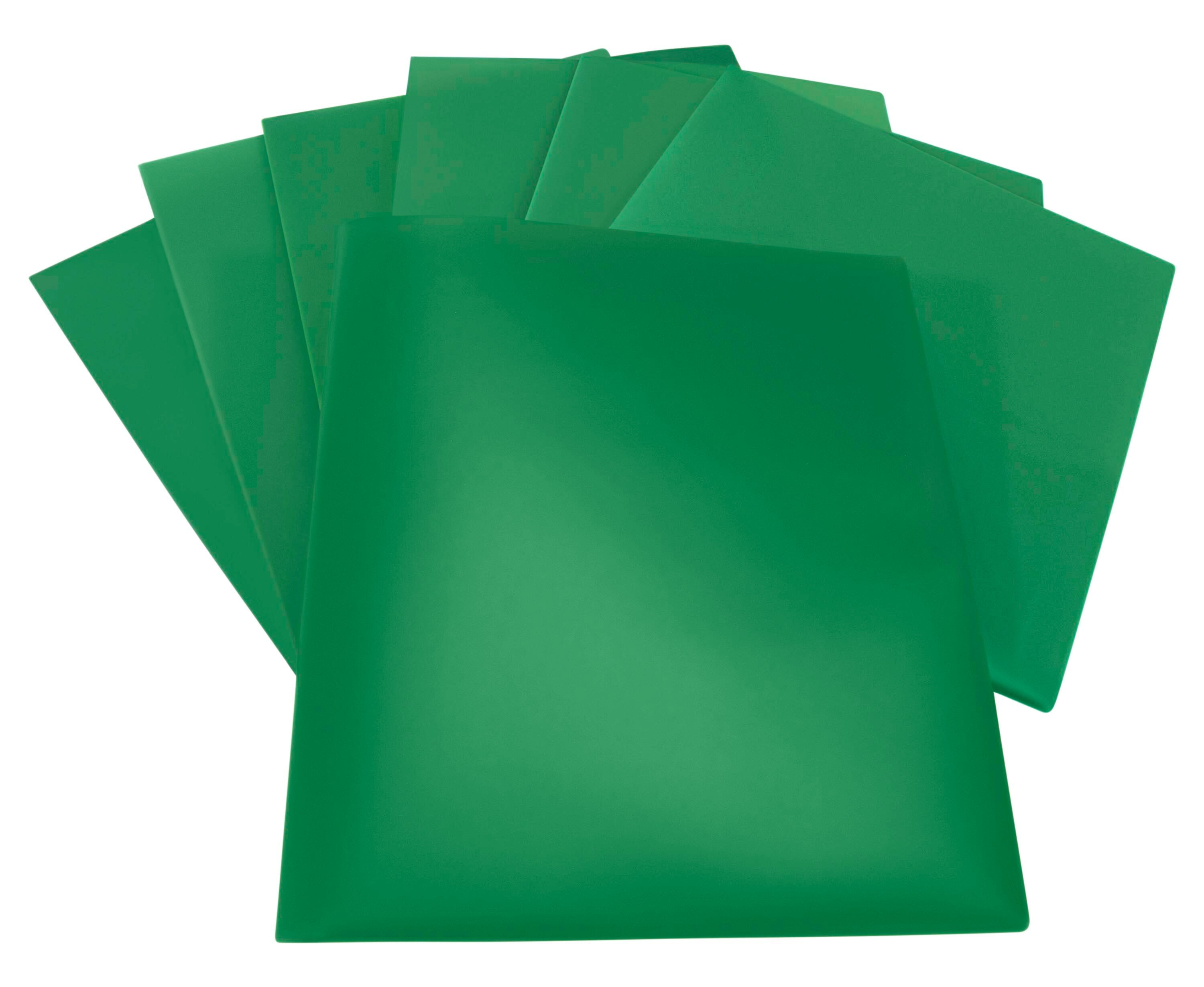 Image for School Smart 2-Pocket Poly Folders, Green, Pack of 25 from School Specialty