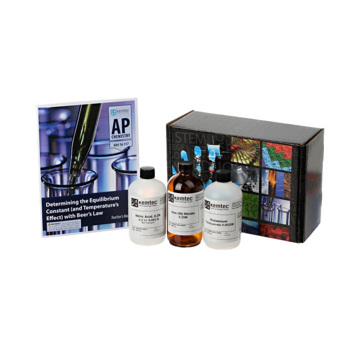 Kemtec AP* Determining the Equilibrium Constant (and Temperature's Effect) with Beer's Law Chemistry Kit