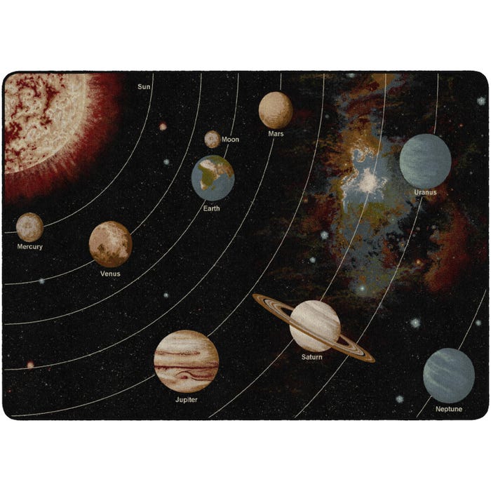 Flagship Carpets Solar System Orbit Carpet, Rectangle