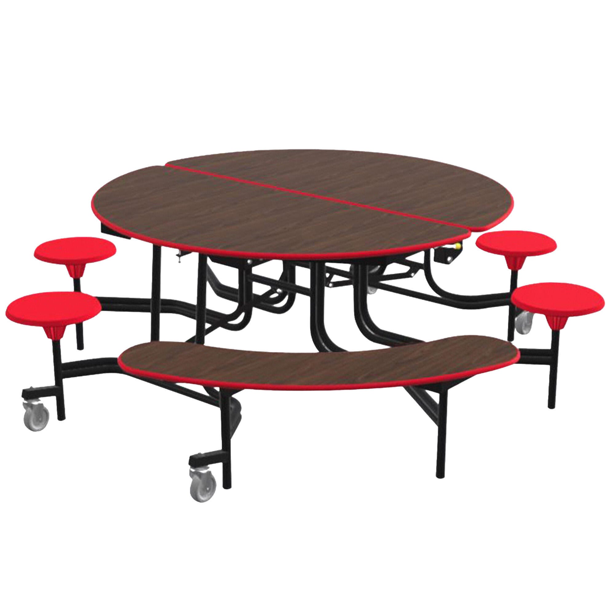Image for Classroom Select Mobile Table with Stools and Benches, Round, 60 Inches from School Specialty