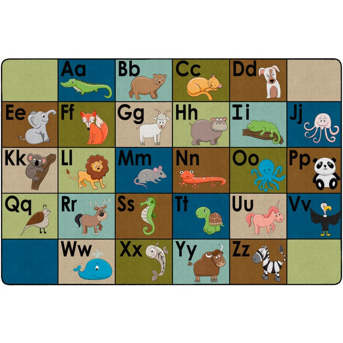 Childcraft Alphabet Friends Carpet, Rectangle