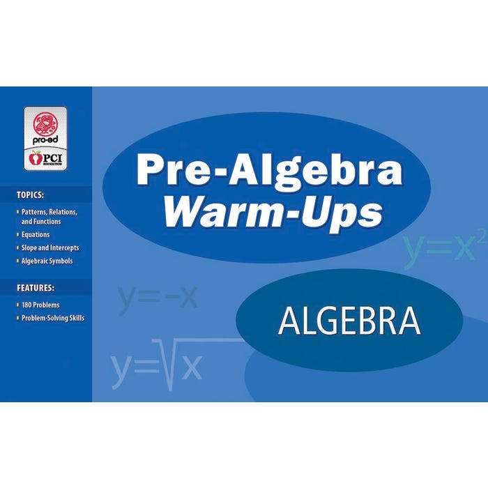 PCI Educational Publishing Pre-Algebra Warm-Ups, Algebra