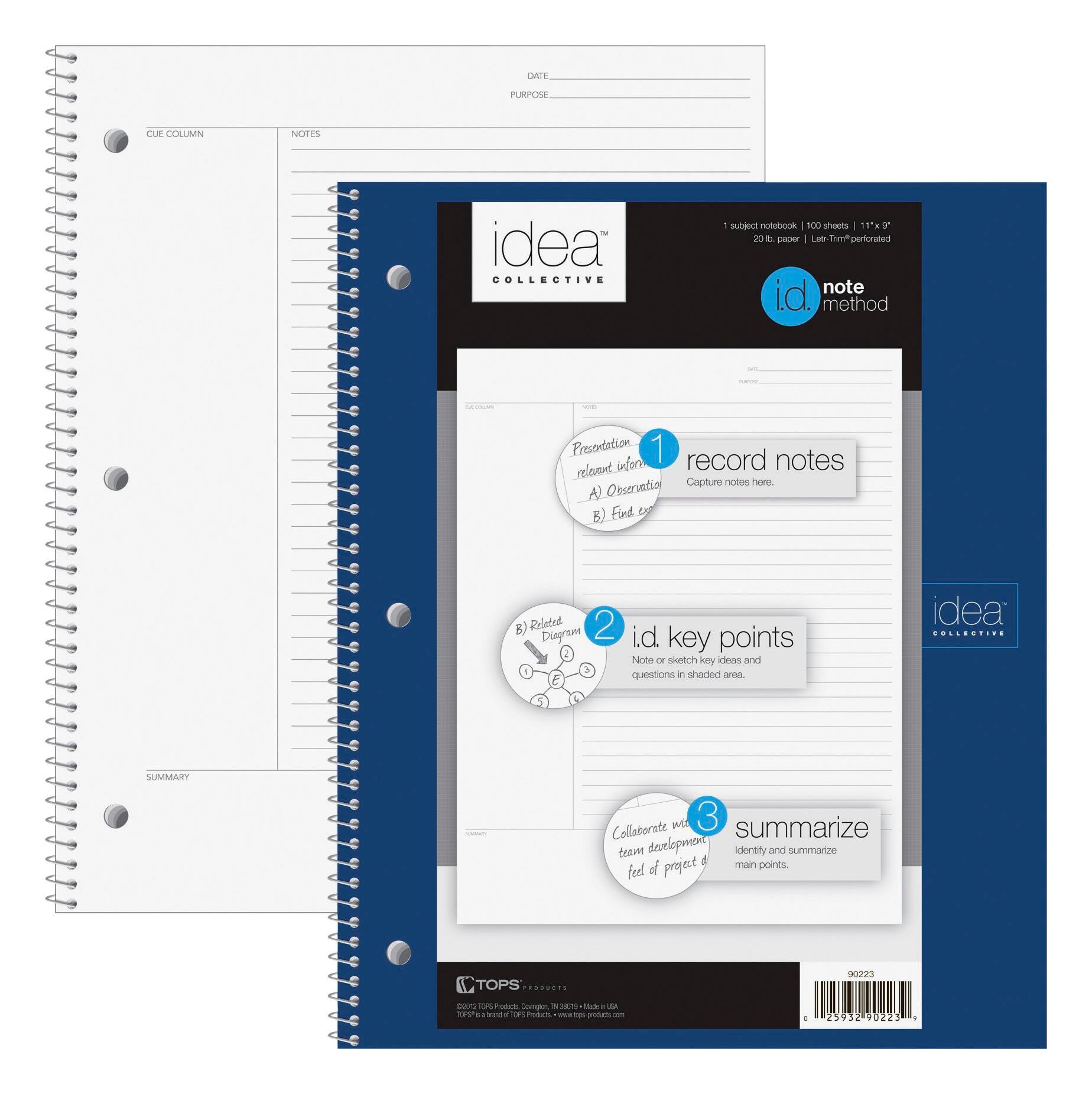 Oxford FocusNotes 1-Subject Notebook, 9 x 11 Inches, 100 Sheets, 2131206