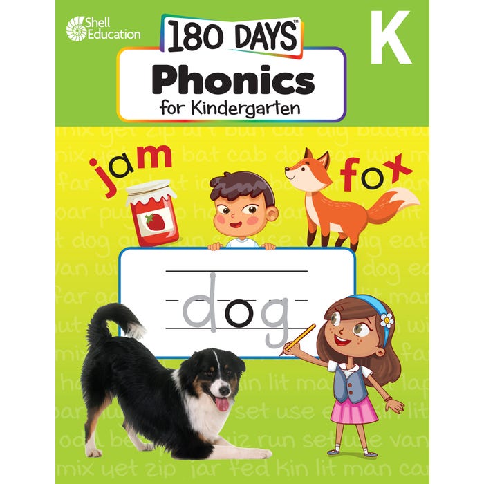 Shell Education 180 Days: Phonics for Kindergarten
