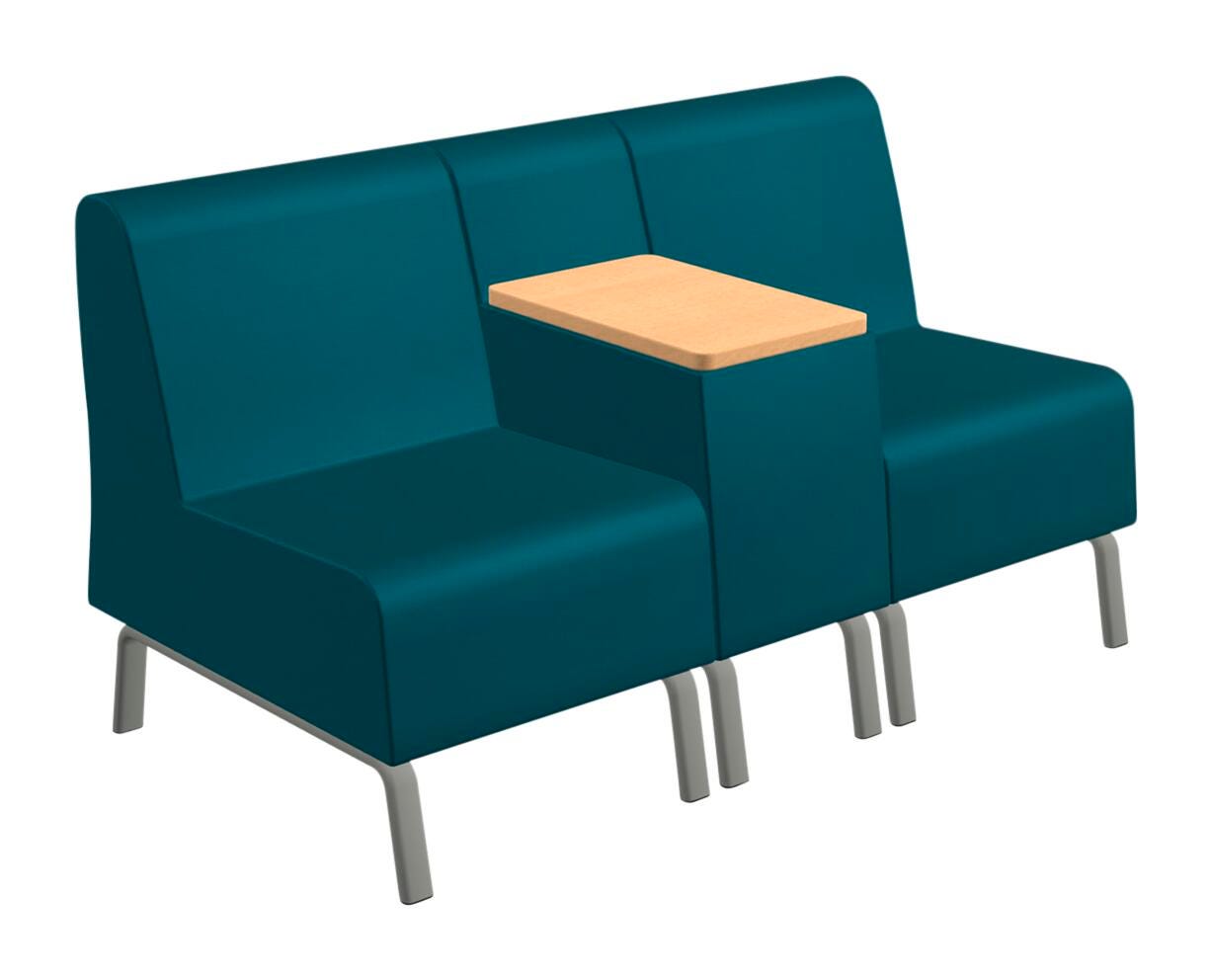 Classroom Select Soft Seating NeoLink Integrated Center, Two Armless Chairs, 58 x 32 x 34 Inches 4000284