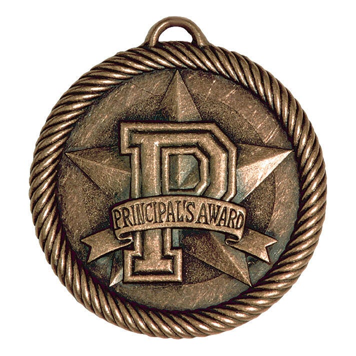 PDU CAT Multi-Level Dovetail/Principals Value Medal, 2 Inches, Solid Die Cast, Bronze