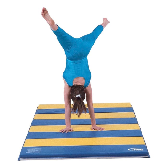 Sportime Deluxe 1-3/8 Inch Thick, Cross-Linked Polyethylene Mat, 2-Sided Hook and Loop