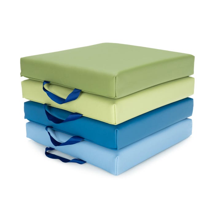 Childcraft Square Cushions, Assorted Colors, Set of 4