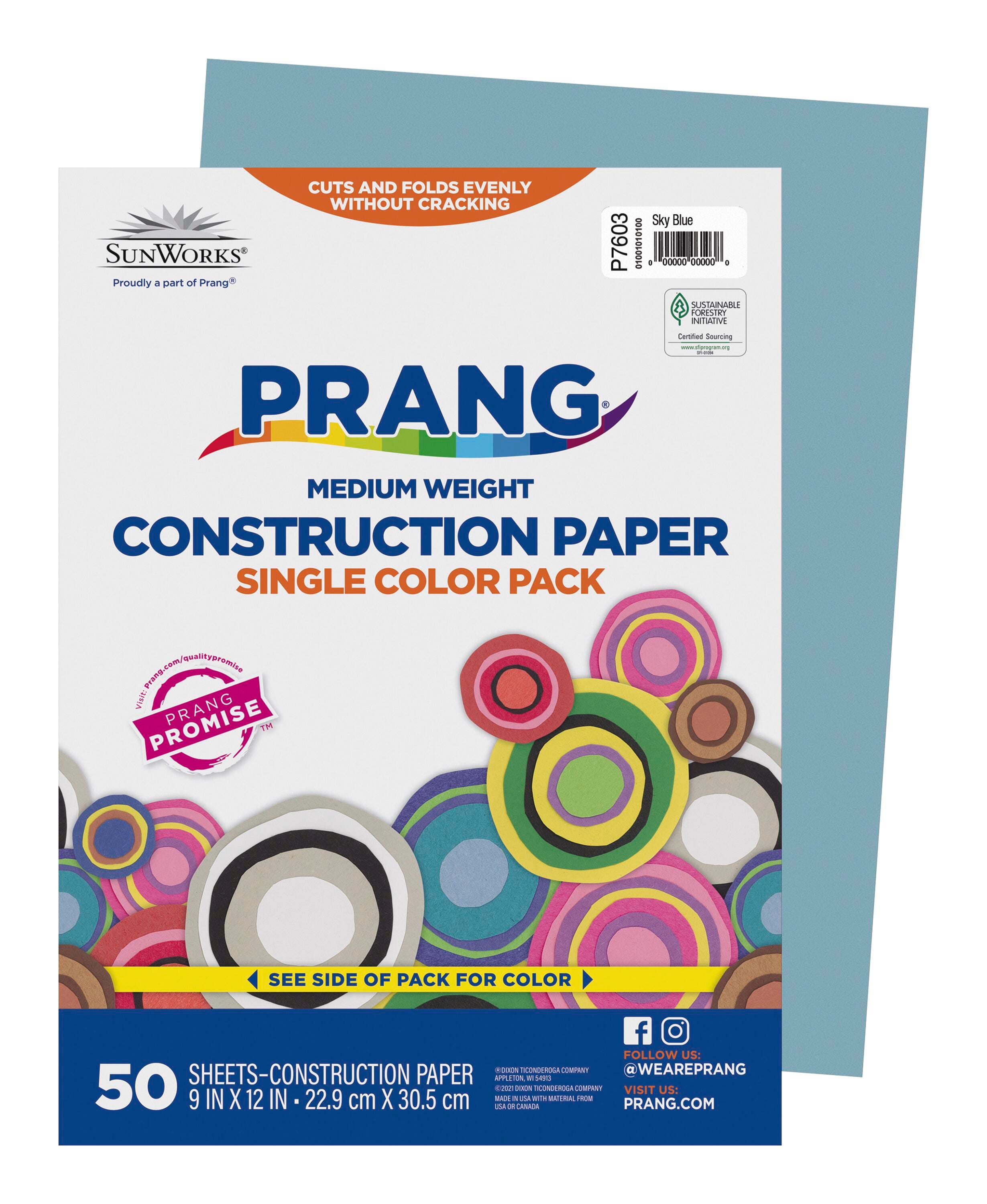 Prang Medium Weight Construction Paper, 9 x 12 Inches, Sky Blue, 50 Sheets 201184