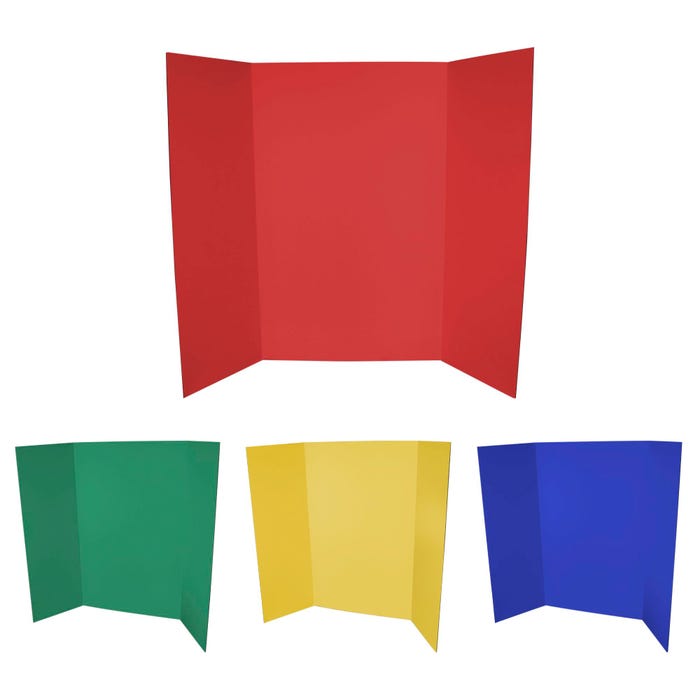 Flipside Corrugated Project Boards, 36 x 48 Inches, Assorted Colors, Pack of 4