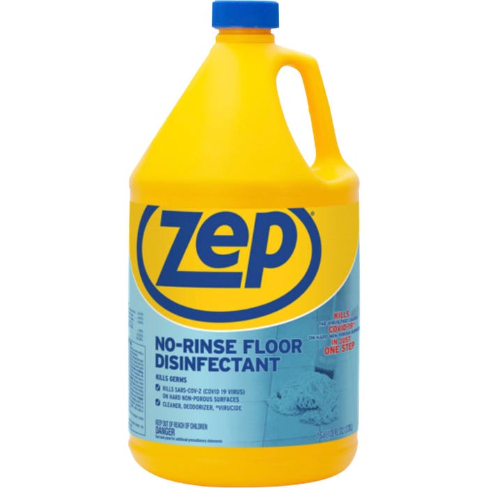 Zep No-Rinse Floor Disinfectant, 128 Fluid Ounces, Blue