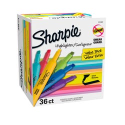 Sharpie Tank Style Highlighters, Chisel Tip, Assorted Colors, Pack of 36 2047959