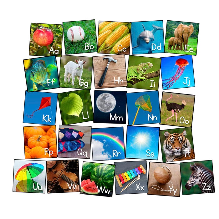 Childcraft Photo Fun Alphabet Carpet Squares, 16 x 16 Inches, Set of 26