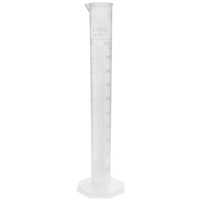 Eisco Polypropylene Graduated Cylinder, Octagonal Base, 100mL