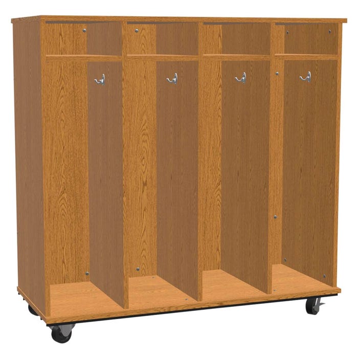 Classroom Select Expanse Series Mobile Locker Cubbies with Top Shelves