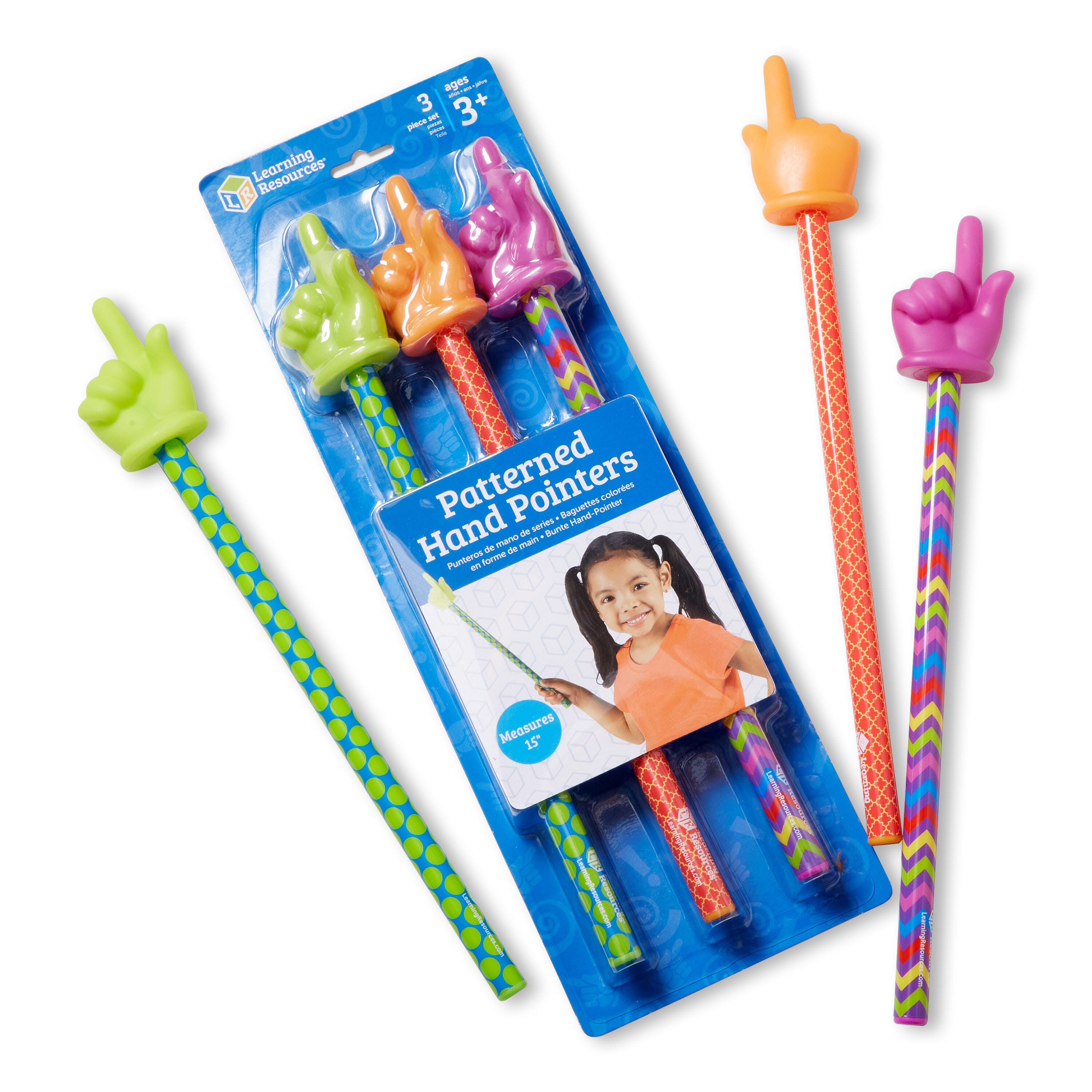 Learning Resources Hand Pointers, Chevron Pattern, Set of 3 1572838