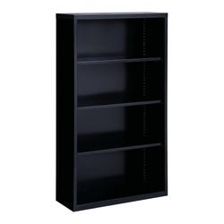 Hirsh 4-Shelf Bookcase, 34-1/2 x 13 x 60 Inches, Black