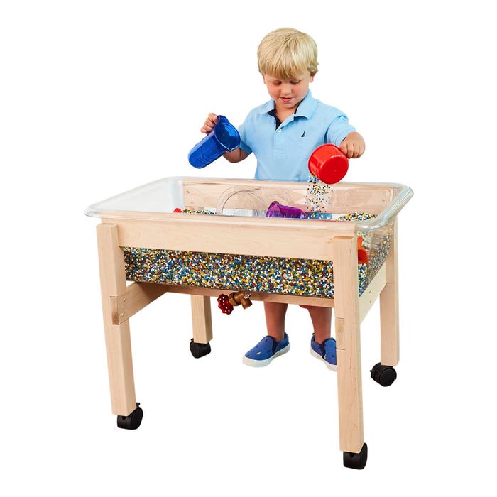 Childcraft Mobile Mini Sand and Water Table Without Cover, 30 x 19-1/4 x 22-3/16 Inches