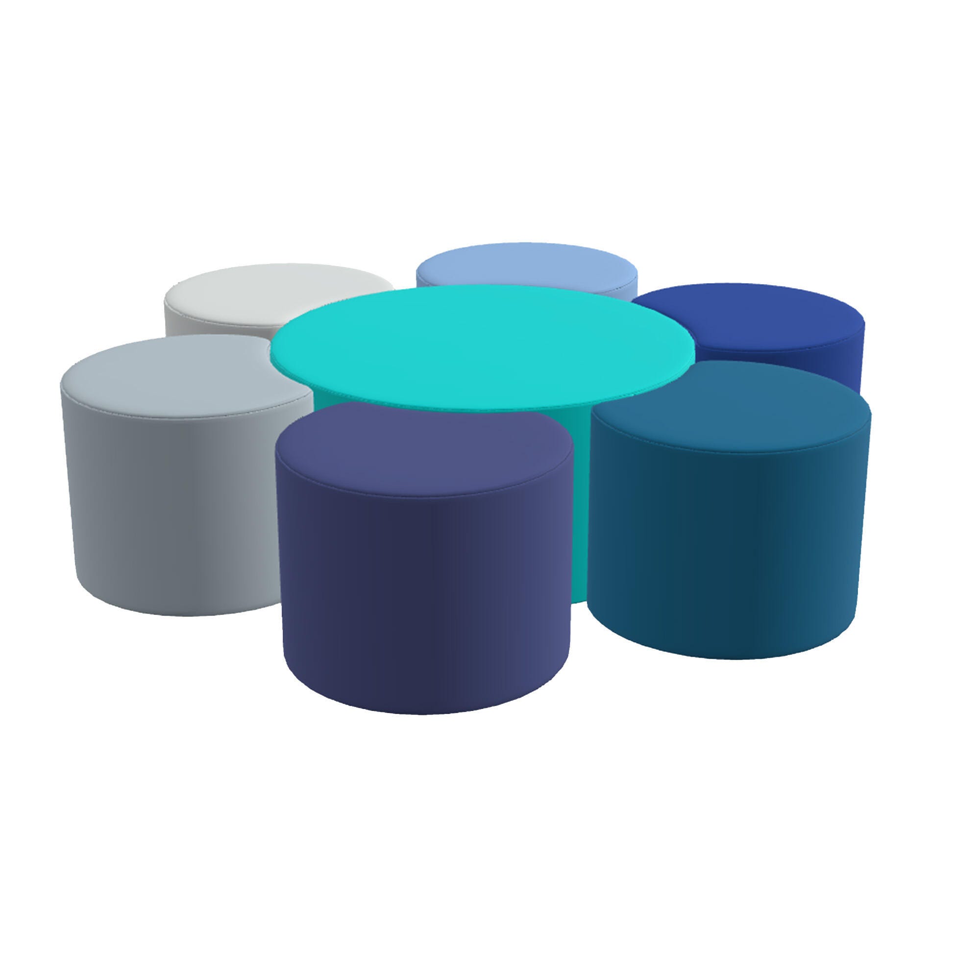 Image for Childcraft Flower Seating Set, 49 x 49 x 12 Inches, Set of 7 from School Specialty