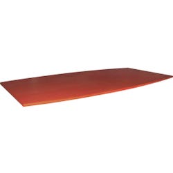 Lorell Essentials Cherry Boat-shape Conference Tabletop, 48 D x 96 in W, Item Number 1495242