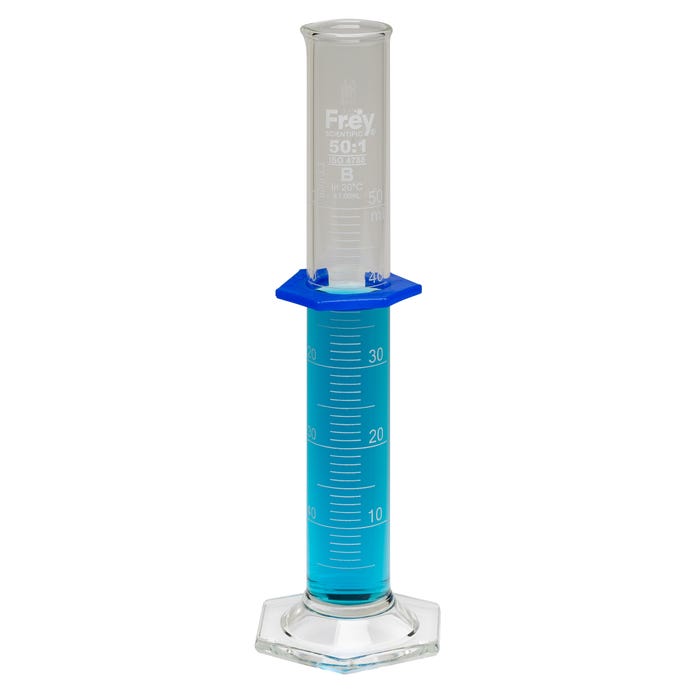 Frey Scientific Borosilicate Glass Cylinder, Class B, 50 mL