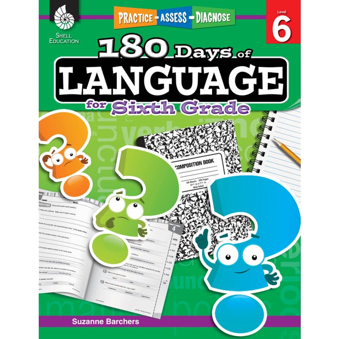 Shell Education 180 Days of Language for Sixth Grade