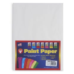 Hygloss Paint Paper, 9 x 12 Inch, White, Pack of 100