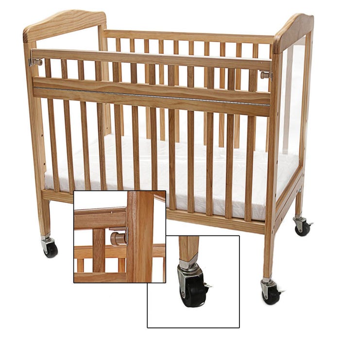 L.A. Baby Window Drop Gate Crib, 39-1/2 x 26-1/2 x 38-1/4 Inches, Wood, Natural