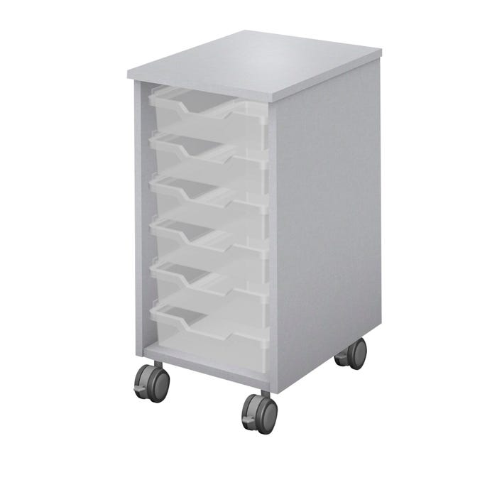 Fleetwood Designer 2.0 Mobile Tray Storage Cabinet, 14-1/2 x 20 x 29 Inches, 6 Trays Included, No Door