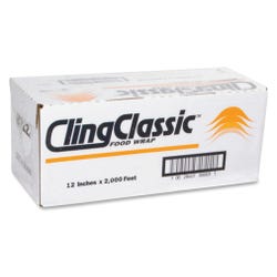 Webster Cling Classic Food Wrap, 12 In x 2000 Ft, Clear, Item Number 1573235