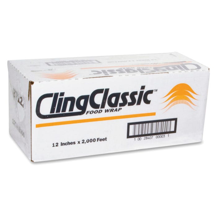 Webster Cling Classic Food Wrap, 12 In x 2000 Ft, Clear
