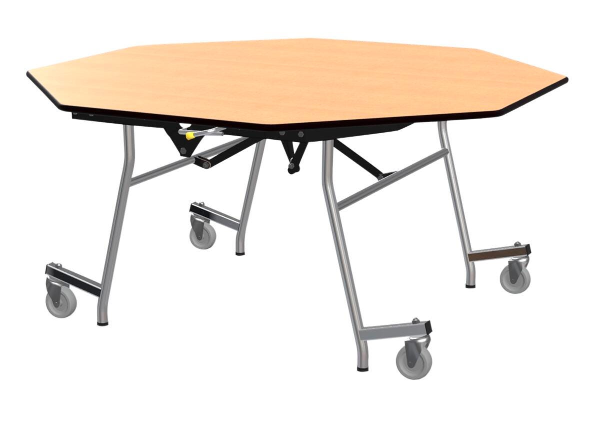 Classroom Select EasyFold Mobile Table, Octagon, 60 Inches, LockEdge 4001247
