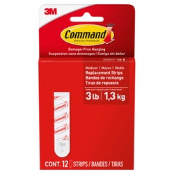 Command™ Medium Replacement Strips, 12 Strips 2144996