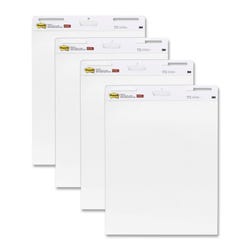 Post-It Self-Stick Easel Pad, 25 x 30 Inches, Unruled, White, 30 Sheets, Pack of 4 1437331