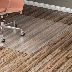 Lorell Hard Floor Chair Mat, 46 x 60 Inches, 1/16 Inch Thickness, Clear, Item Number 1330770