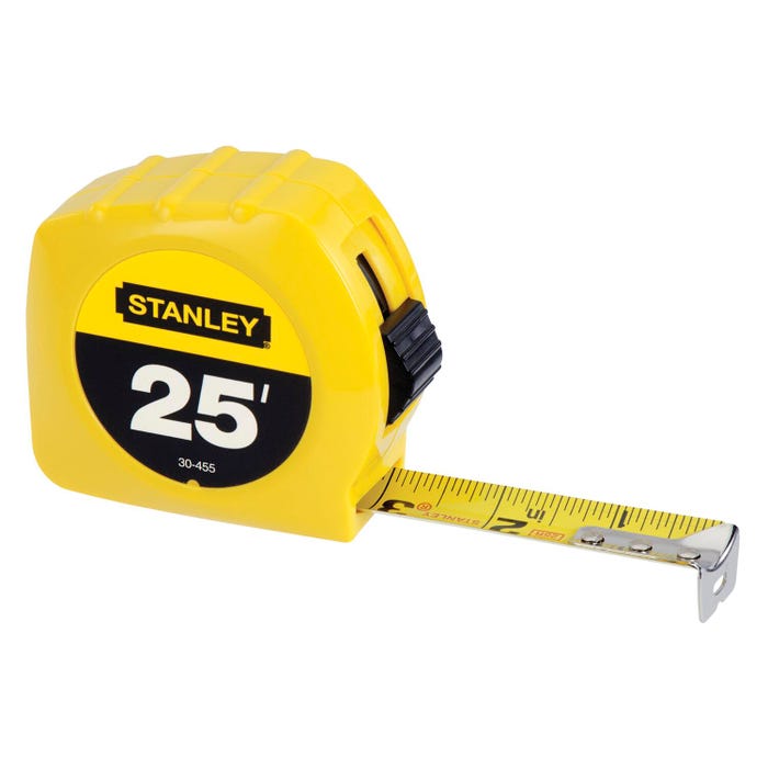 Stanley Tape Measure, 1 Inch x 25 Feet, Yellow