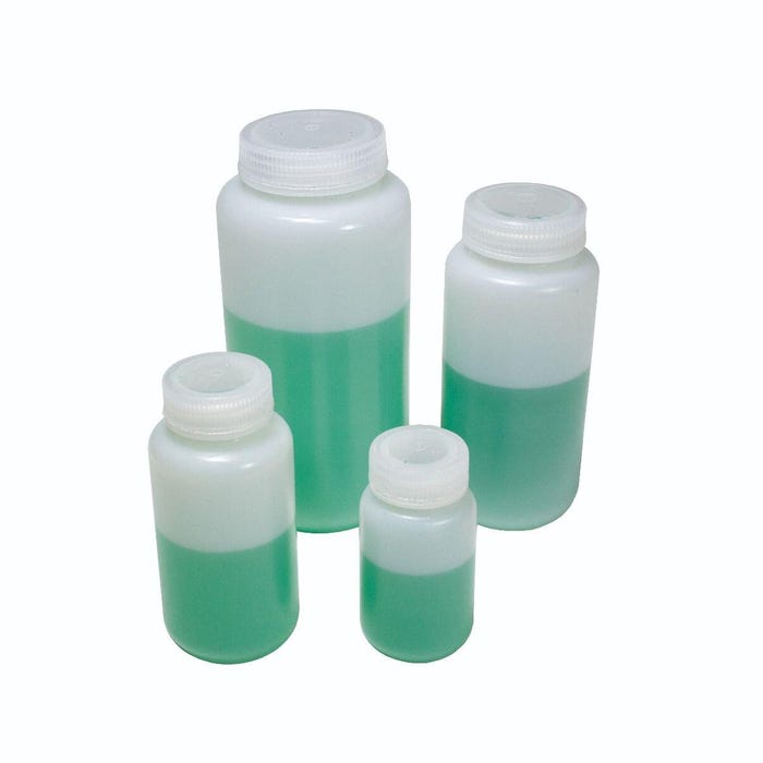 United Scientific UniStore Wide Mouth Reagent Bottles, HDPE, 500 Milliliters, Pack of 12