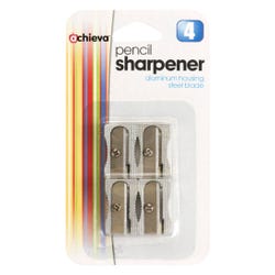 Officemate Metal Pencil Sharpeners, Aluminum, Pack of 4, Item Number 2088298