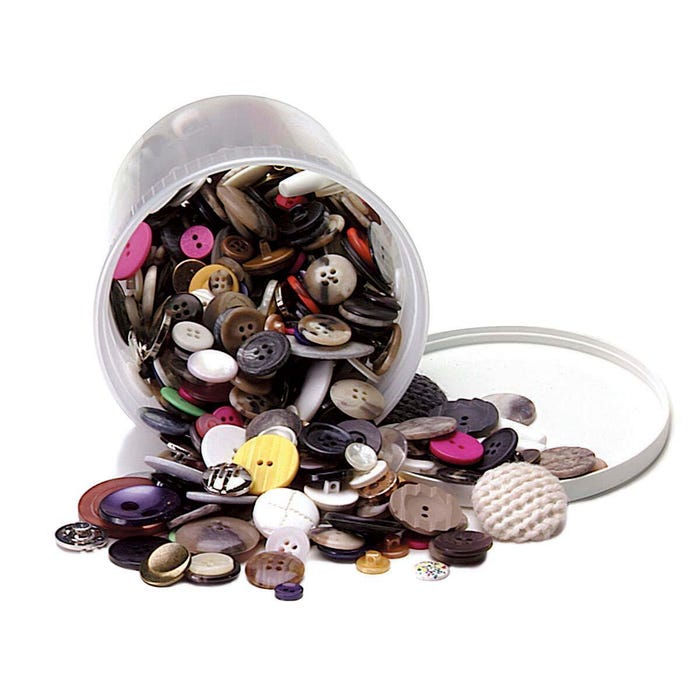 Hygloss Craft Buttons, Assorted Sizes and Colors, 1 Pound