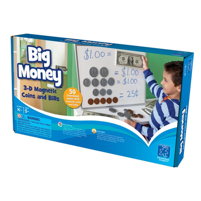 Educational Insights Big Money Magnetic Coins and Bills